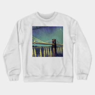 Brooklyn Bridge in Van Gogh's style Crewneck Sweatshirt